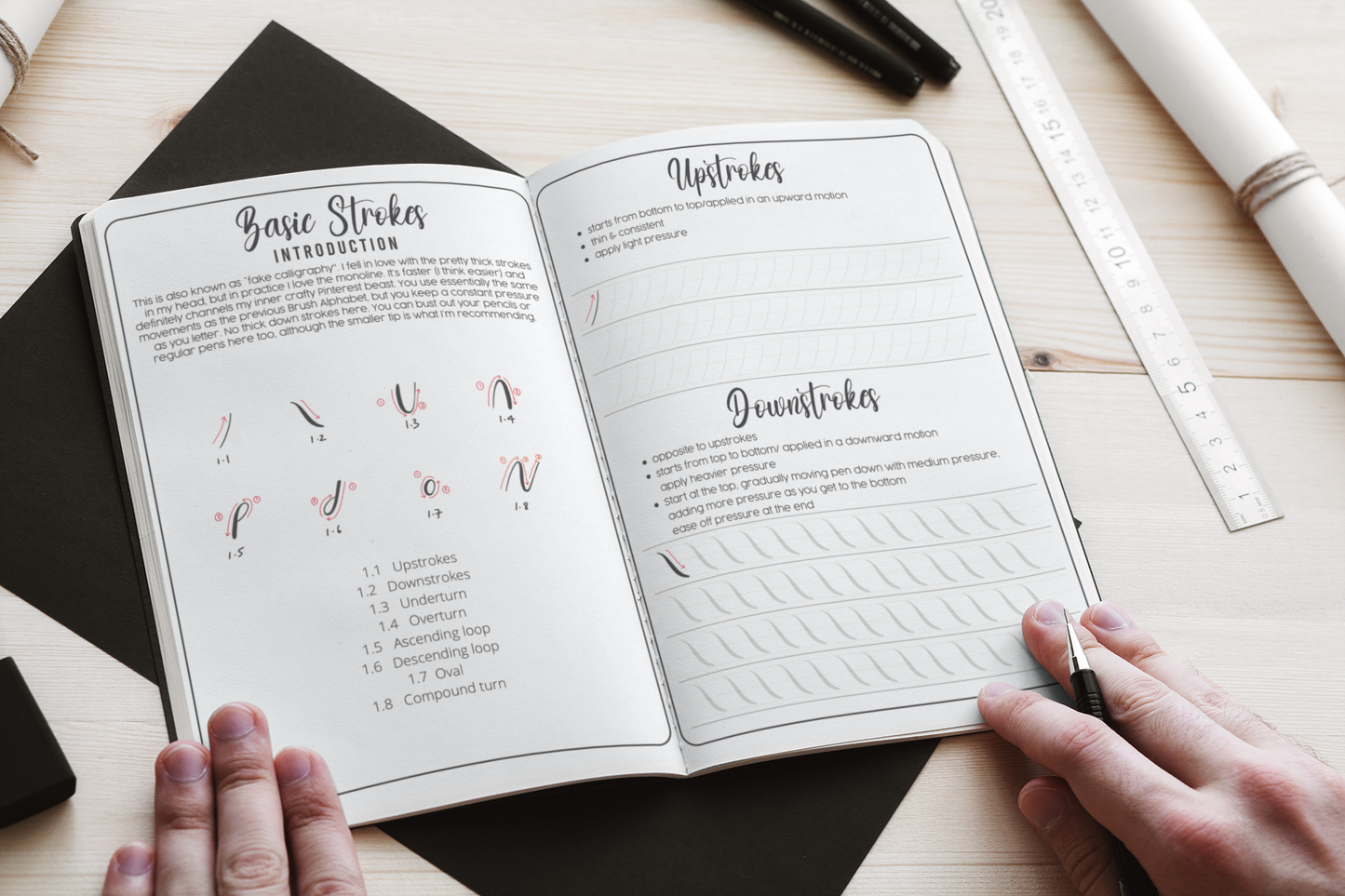 Calligraphy Workbook for Beginners: Simple and Modern Handwriting